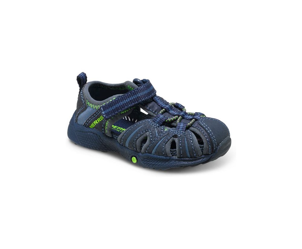 Merrell Sandals Navy/Green - Hydro Moc Jr. - Kids 51WSGIFTM